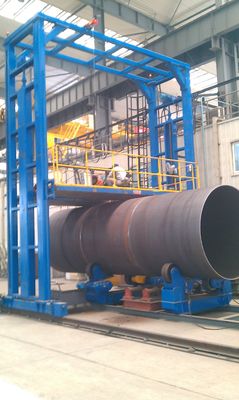 Samonastawny obrotnik spawalniczy o udźwigu 60 ton, prędkości rolki 6-60 m/h i prędkości obrotu 100-1000 mm/min do spawania zautomatyzowanego